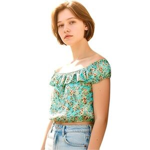 Knit Works Big Girls Crew Neck Top, Color-Mint, Girls‎ L-14, NWOT
